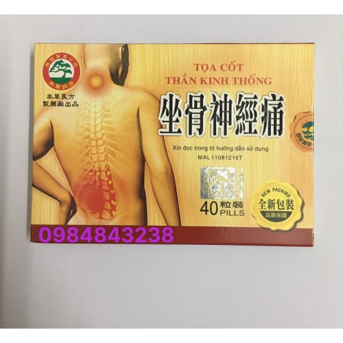 Tọa Cốt Thần Kinh Thống trị đau nhức khớp gối, cột sống, vai gáy